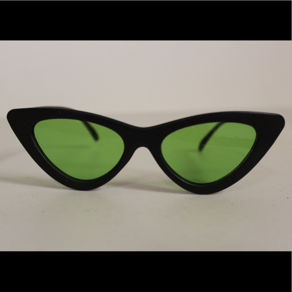 Green Tinted Cat Eye Sunglasses